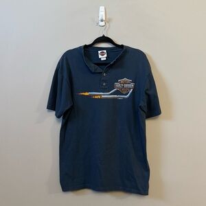 Harley Davidson men’s Y2K Biker South Dakota polo style short sleeve top